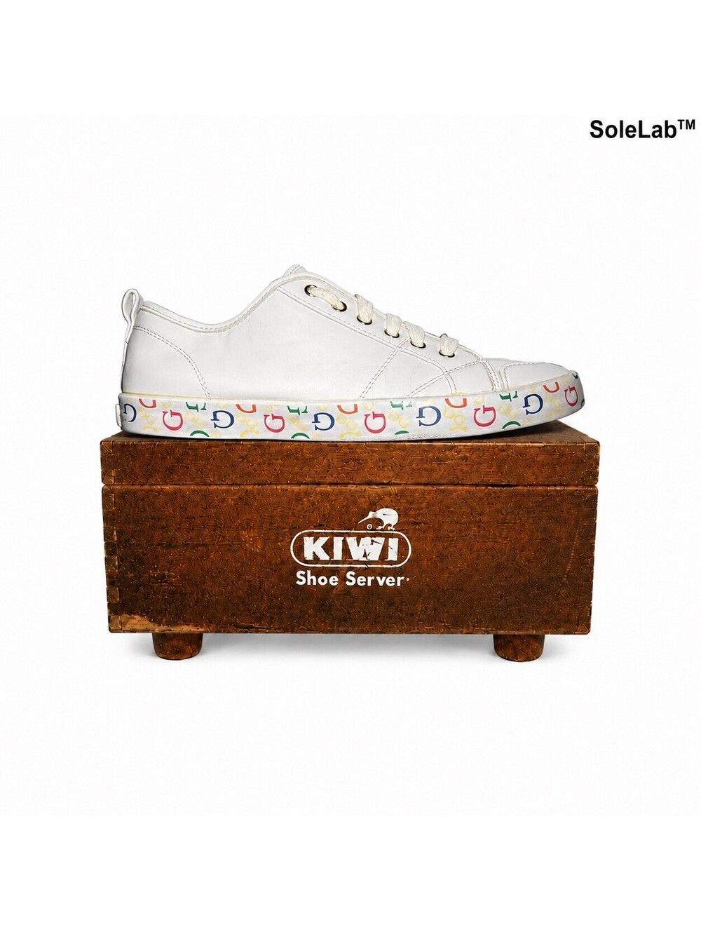 G by GUESS Goodly Love Graffiti Sneakers White Multicolor Women’s 9